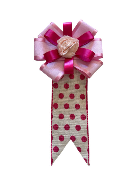 magenta rosette pin ♡