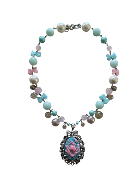 sky cameo necklace ✿