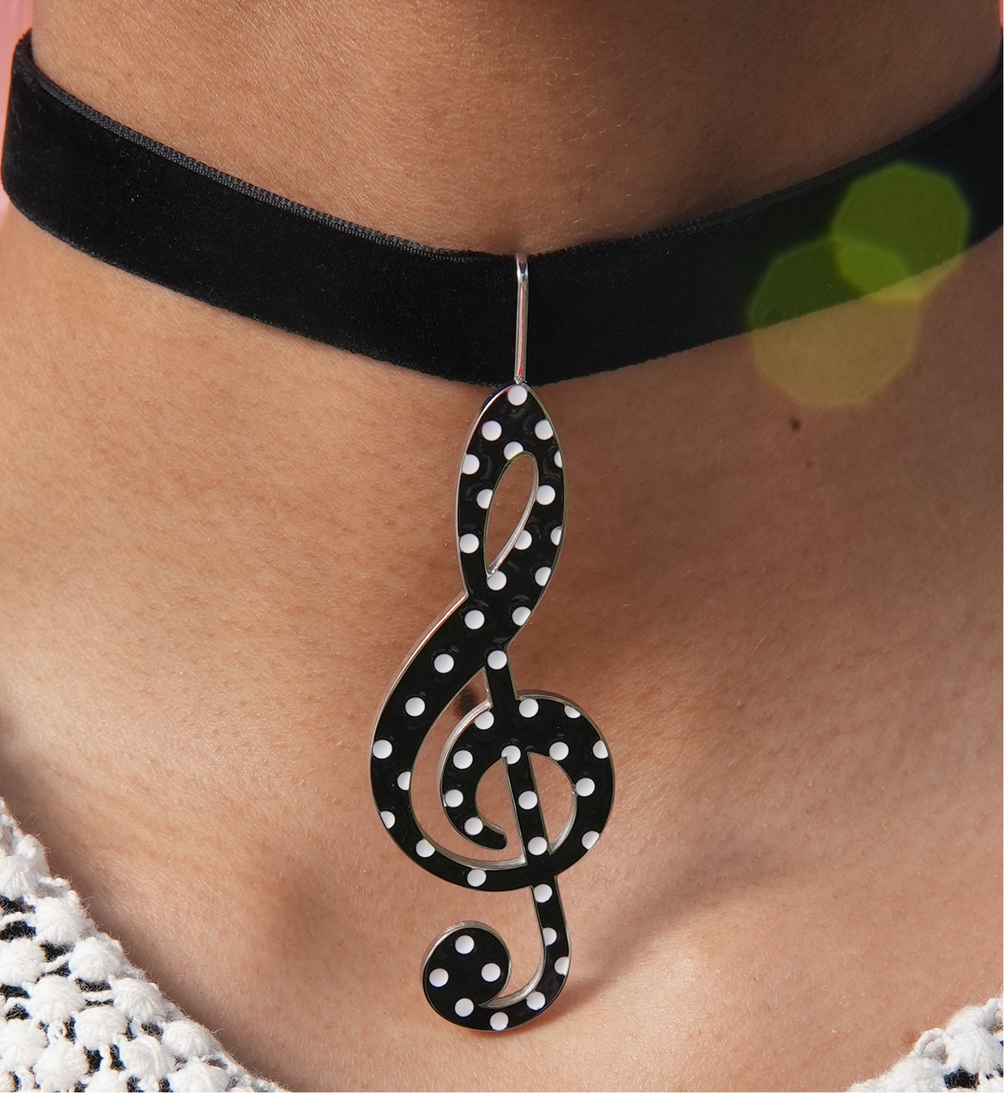 music melody black choker