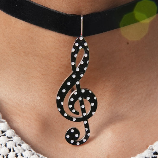 music melody black choker